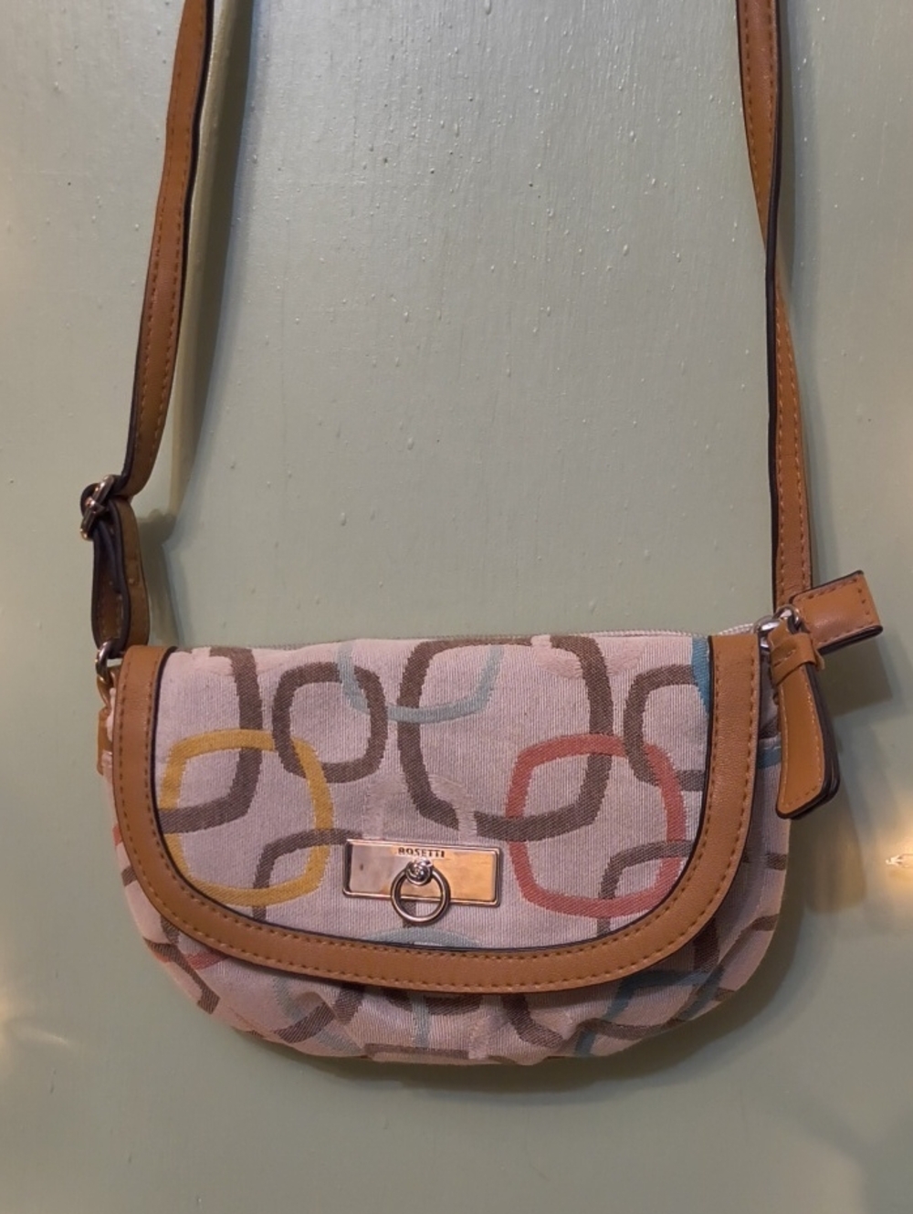 Women's Rosetti Small Crossbody Tan Cream Summer Purse Bag